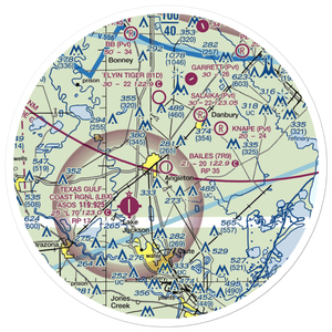 Bailes Airport (7R9) VFR Sectional Sticker (30 mile)