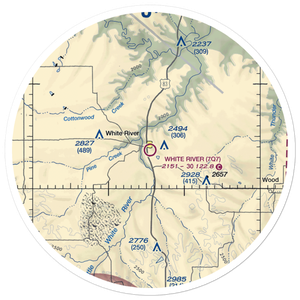 White River Municipal Airport (7Q7) VFR Sectional Sticker (30 mile)