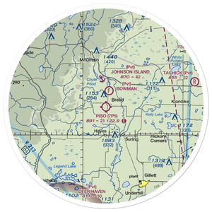 Piso Airport (7P5) VFR Sectional Sticker (30 mile)