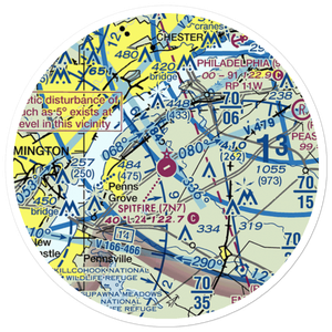 Spitfire Aerodrome (7N7) VFR Sectional Sticker (20 mile)