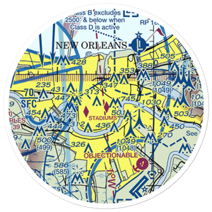 New Orleans Downtown Heliport (7N0) VFR Sectional Sticker (20 mile)