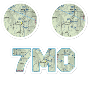 Princeton-Kauffman Memorial Airport (7MO) VFR Sectional Sticker Pack