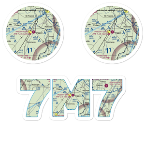 Piggott Municipal Airport (7M7) VFR Sectional Sticker Pack