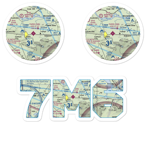 Paris Municipal Airport (7M6) VFR Sectional Sticker Pack