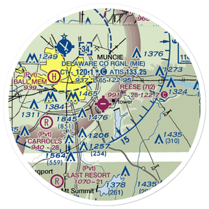Reese Airport (7I2) VFR Sectional Sticker (20 mile)