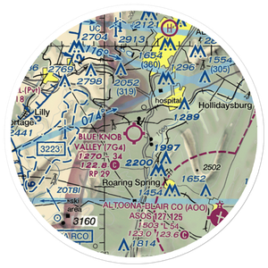 Blue Knob Valley Airport (7G4) VFR Sectional Sticker (20 mile)