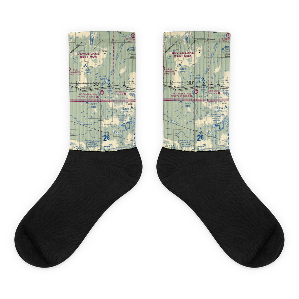 Mc Clusky Municipal Airport (7G2) VFR Sectional Socks 