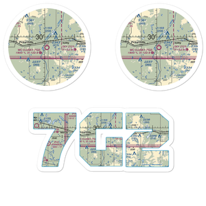 Mc Clusky Municipal Airport (7G2) VFR Sectional Sticker Pack