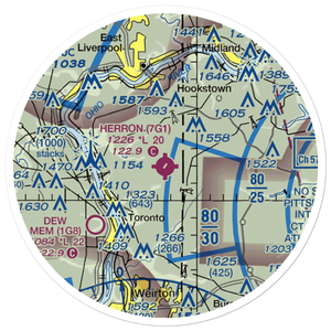 Herron Airport (7G1) VFR Sectional Sticker (20 mile)