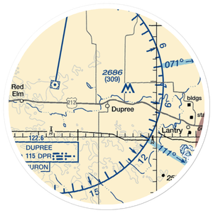 Dupree Municipal Airport (7F2) VFR Sectional Sticker (20 mile)