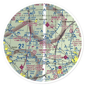 Gates Airport (7D8) VFR Sectional Sticker (30 mile)