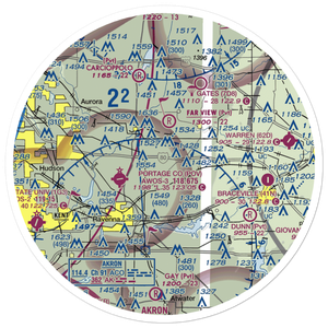 Freedom Air Field (7D6) VFR Sectional Sticker (30 mile)