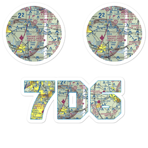 Freedom Air Field (7D6) VFR Sectional Sticker Pack