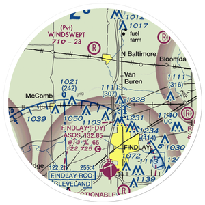 Priebe Airport (7D5) VFR Sectional Sticker (20 mile)