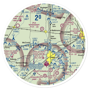 Priebe Airport (7D5) VFR Sectional Sticker (30 mile)