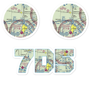Priebe Airport (7D5) VFR Sectional Sticker Pack
