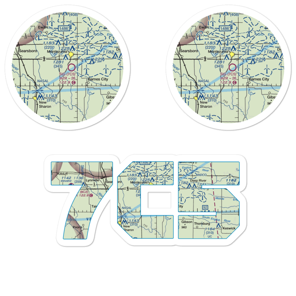 Sig Field (7C5) VFR Sectional Sticker Pack 