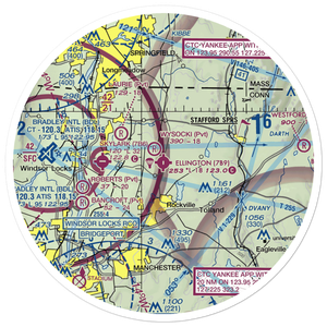 Ellington Airport (7B9) VFR Sectional Sticker (30 mile)