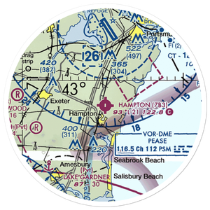 Hampton Airfield (7B3) VFR Sectional Sticker (20 mile)