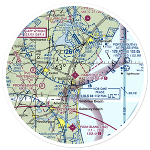 Hampton Airfield (7B3) VFR Sectional Sticker (30 mile)