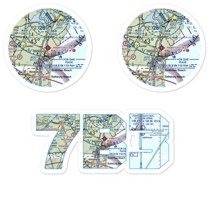 Hampton Airfield (7B3) VFR Sectional Sticker Pack