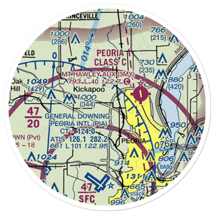 Rainbow Heliport (7B1) VFR Sectional Sticker (20 mile)