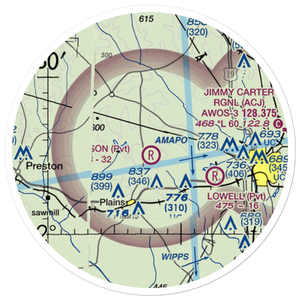Peterson Field (7A9) VFR Sectional Sticker (20 mile)