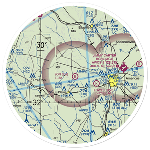 Peterson Field (7A9) VFR Sectional Sticker (30 mile)