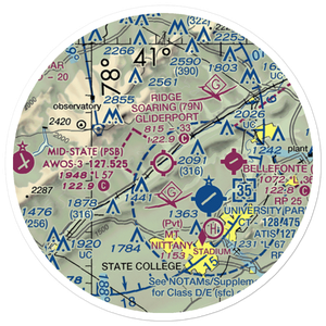 Ridge Soaring Gliderport (79N) VFR Sectional Sticker (20 mile)