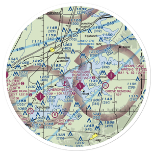 Teramiranda Airport (79F) VFR Sectional Sticker (30 mile)