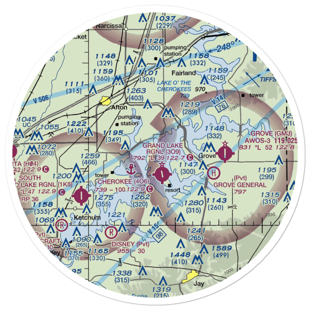 Teramiranda Airport (79F) VFR Sectional Sticker (30 mile) 