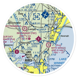 Brennand Airport (79C) VFR Sectional Sticker (20 mile)