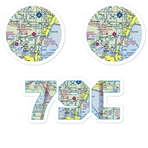 Brennand Airport (79C) VFR Sectional Sticker Pack