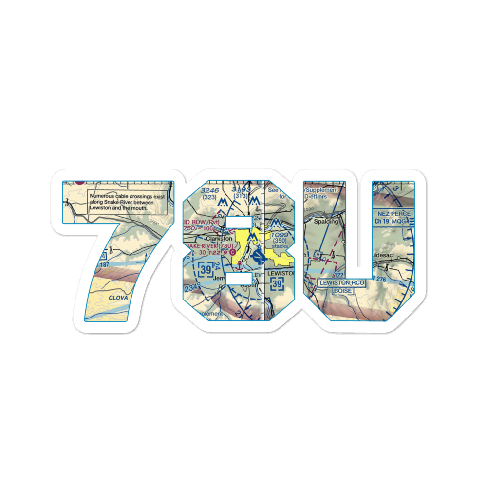 Snake River Seaplane Base (78U) VFR Sectional Sticker 