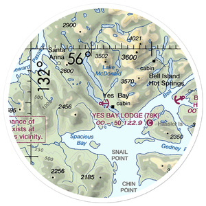 Yes Bay Lodge Seaplane Base (78K) VFR Sectional Sticker (20 mile)