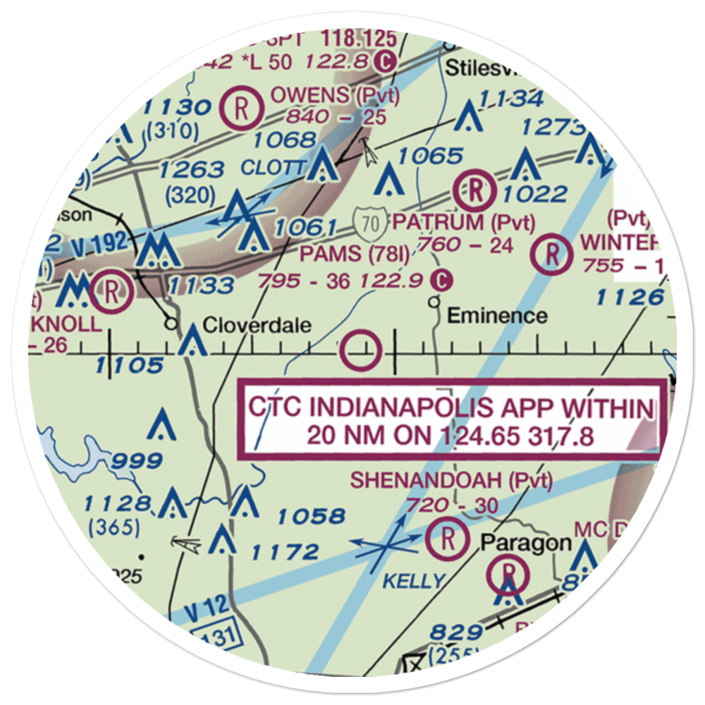 Pam's Place Airport (78I) VFR Sectional Sticker (20 mile) 