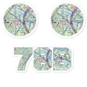 Buckhorn Camps Seaplane Base (78B) VFR Sectional Sticker Pack