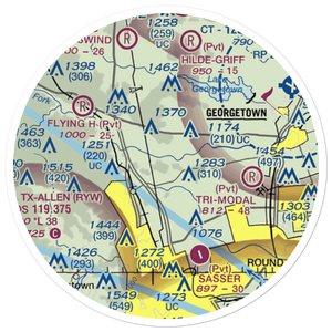 Kittie Hill Airport (77T) VFR Sectional Sticker (20 mile)