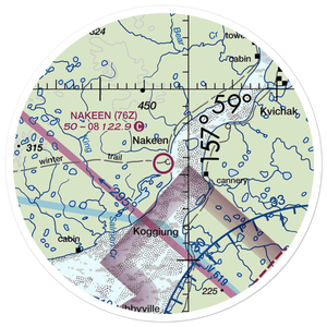 Nakeen Airport (76Z) VFR Sectional Sticker (20 mile)