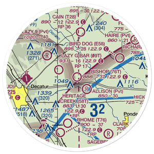 Bishop Airport (76T) VFR Sectional Sticker (20 mile)