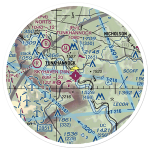 Skyhaven Airport (76N) VFR Sectional Sticker (20 mile)