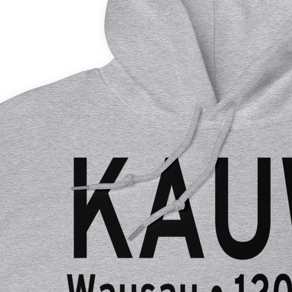Wausau Downtown Airport (KAUW) ICAO Hoodie Sweatshirt 
