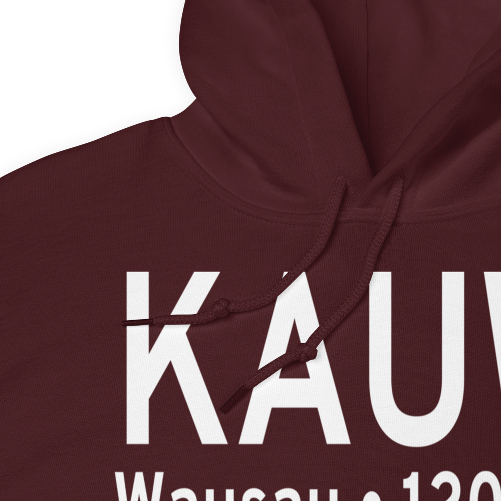 Wausau Downtown Airport (KAUW) ICAO Hoodie Sweatshirt 