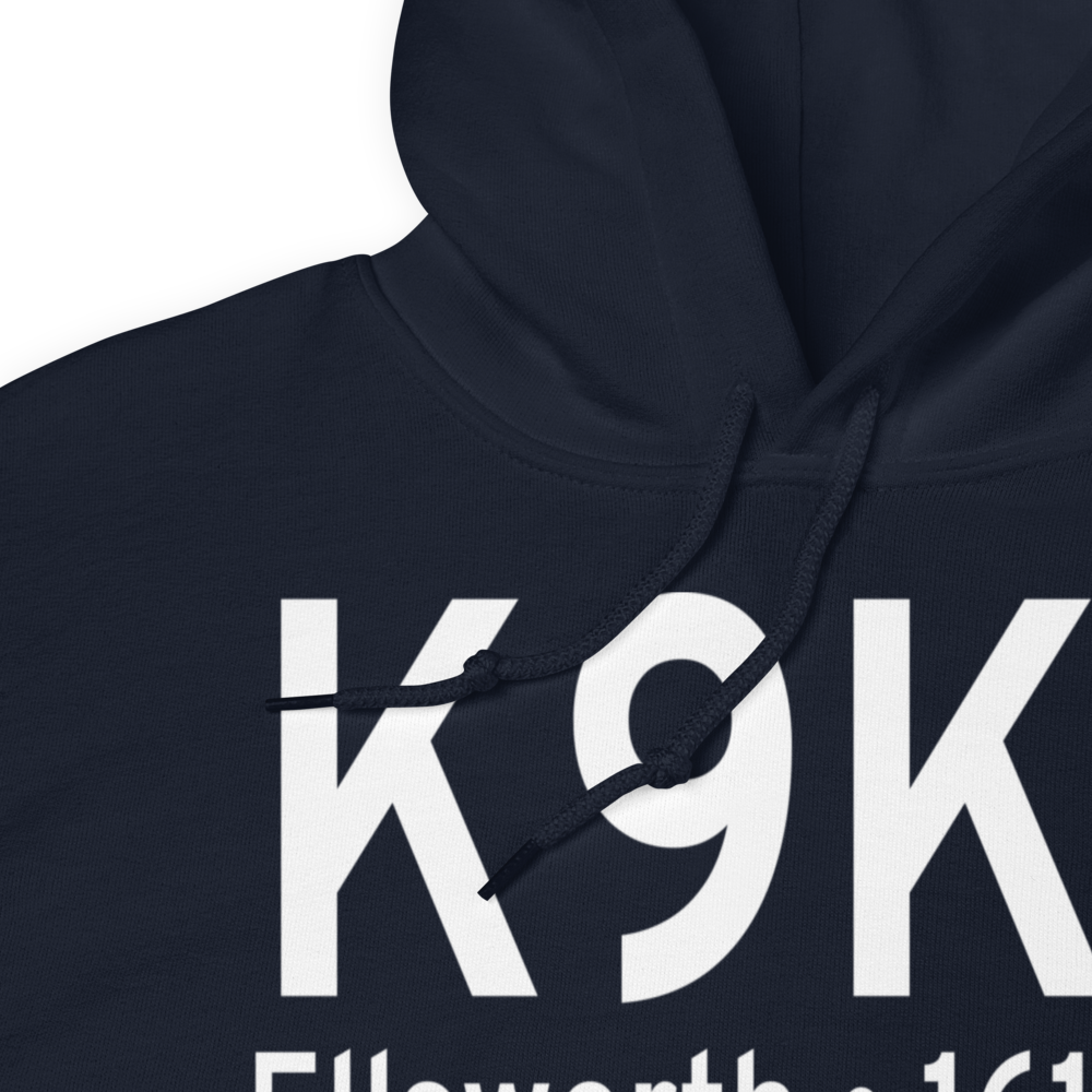 Ellsworth Municipal Airport (K9K7) ICAO Hoodie Sweatshirt 