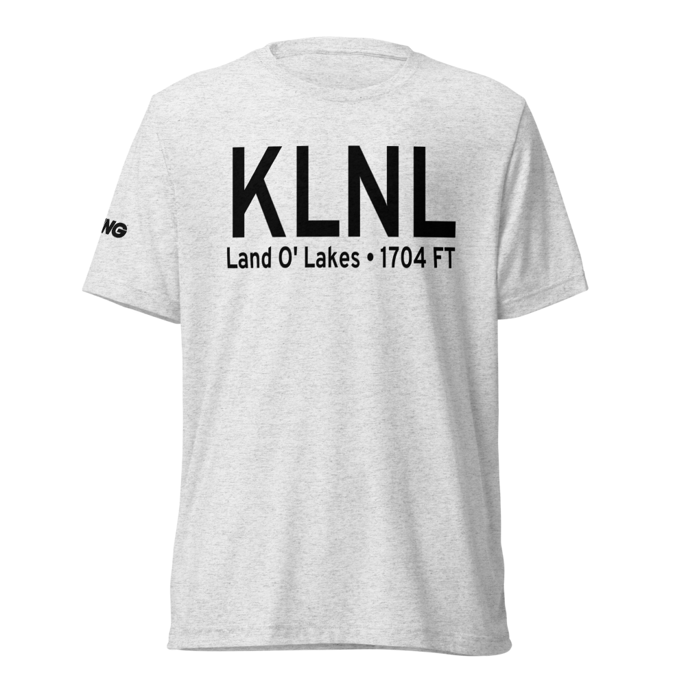 Kings Land O' Lakes Airport (KLNL) ICAO Tri-blend T-Shirt 