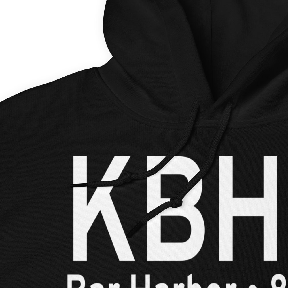 Hancock County-Bar Harbor Airport (KBHB) ICAO Hoodie Sweatshirt 