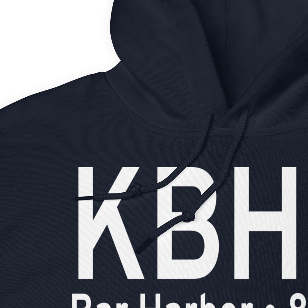Hancock County-Bar Harbor Airport (KBHB) ICAO Hoodie Sweatshirt 