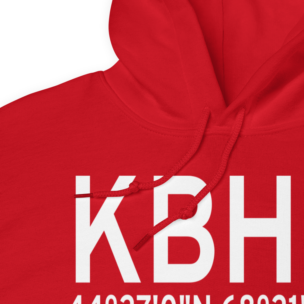 Hancock County-Bar Harbor Airport (KBHB) ICAO Hoodie Sweatshirt 