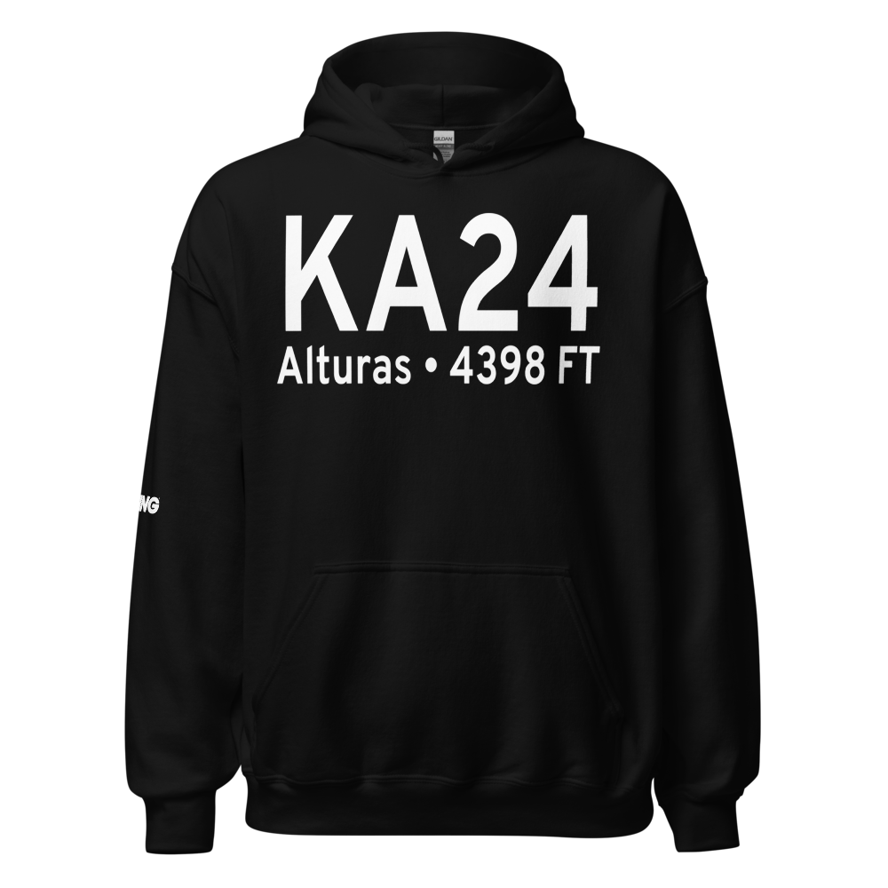 California Pines Airport (KA24) ICAO Hoodie Sweatshirt 