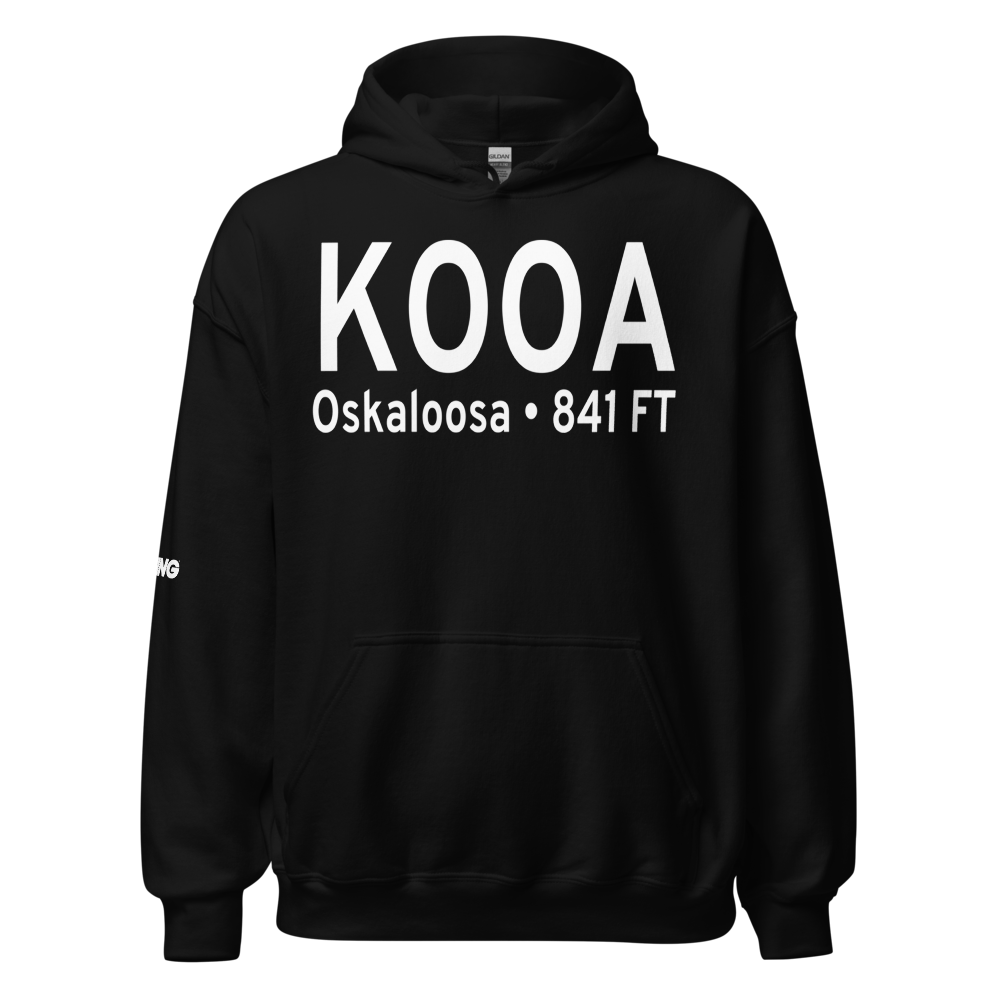 Oskaloosa Municipal Airport (KOOA) ICAO Hoodie Sweatshirt 